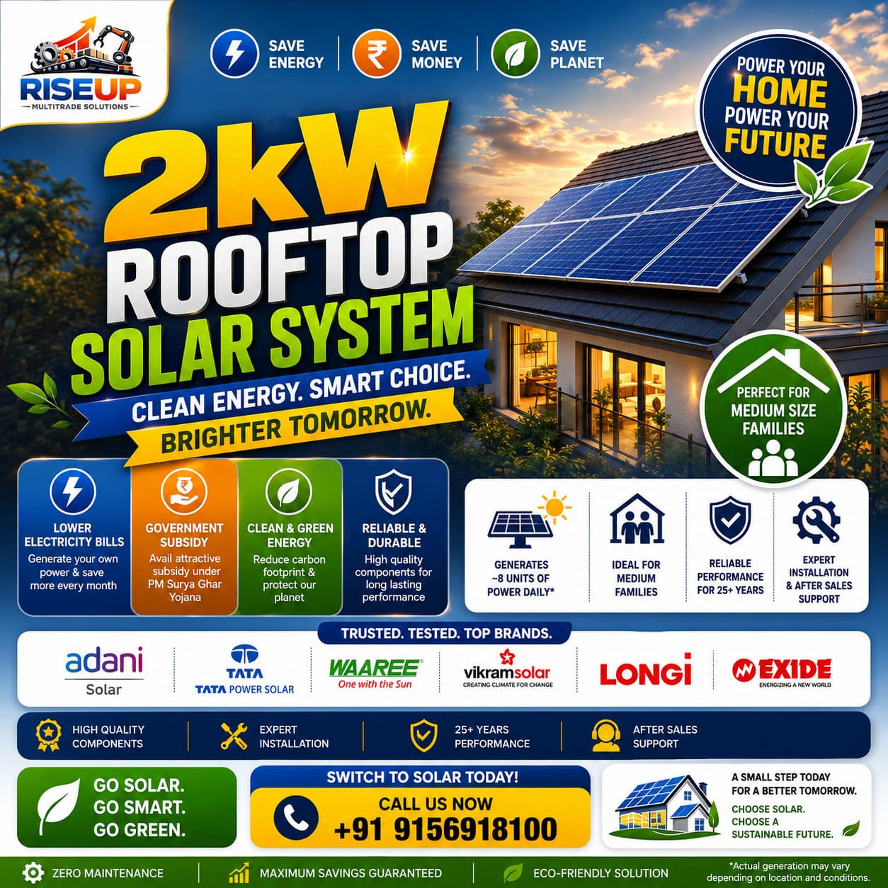 2kW Solar Power Kit
